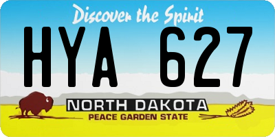 ND license plate HYA627