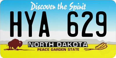 ND license plate HYA629