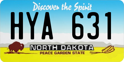 ND license plate HYA631