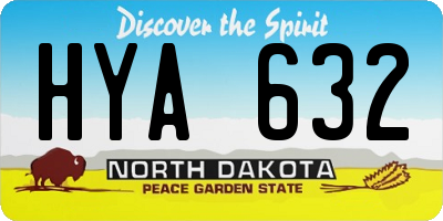 ND license plate HYA632