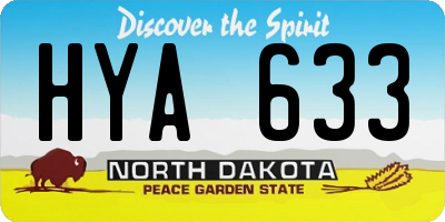 ND license plate HYA633
