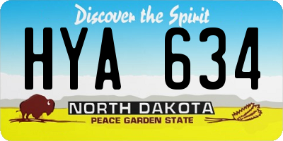 ND license plate HYA634