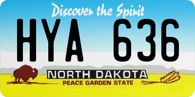 ND license plate HYA636