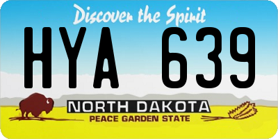 ND license plate HYA639