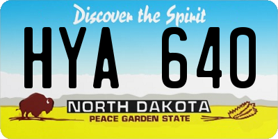 ND license plate HYA640