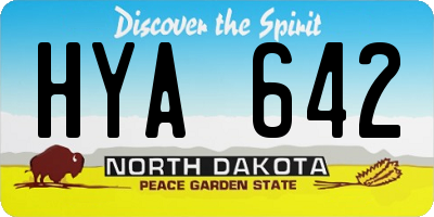ND license plate HYA642