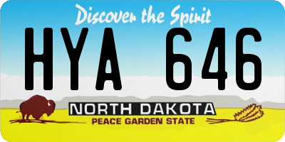 ND license plate HYA646