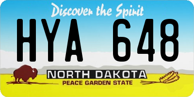 ND license plate HYA648