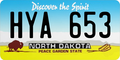 ND license plate HYA653