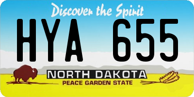 ND license plate HYA655