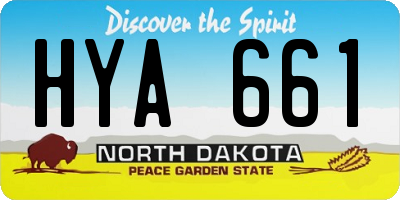 ND license plate HYA661