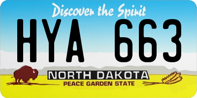 ND license plate HYA663