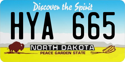 ND license plate HYA665