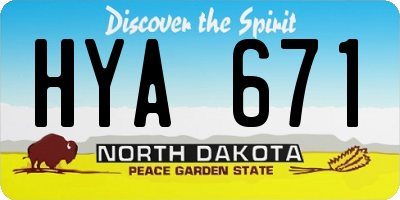 ND license plate HYA671