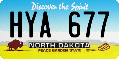ND license plate HYA677