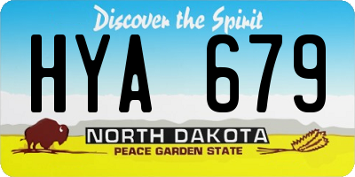 ND license plate HYA679