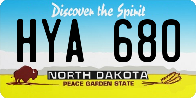 ND license plate HYA680