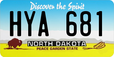 ND license plate HYA681