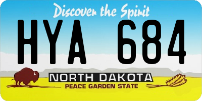 ND license plate HYA684