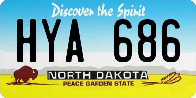 ND license plate HYA686