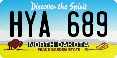 ND license plate HYA689