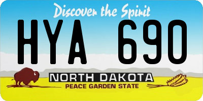 ND license plate HYA690