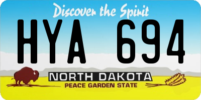ND license plate HYA694
