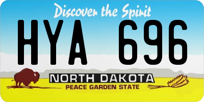 ND license plate HYA696