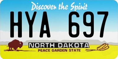 ND license plate HYA697