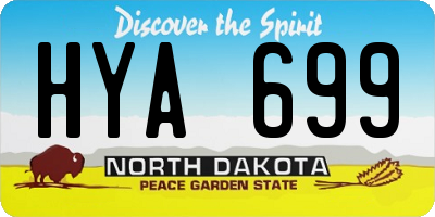 ND license plate HYA699