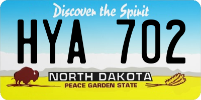 ND license plate HYA702