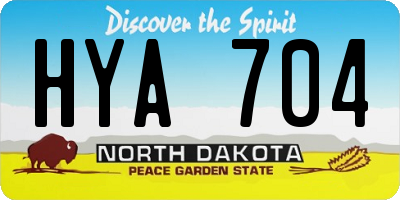 ND license plate HYA704