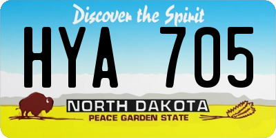 ND license plate HYA705