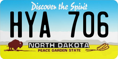 ND license plate HYA706