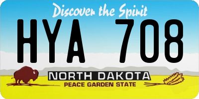ND license plate HYA708