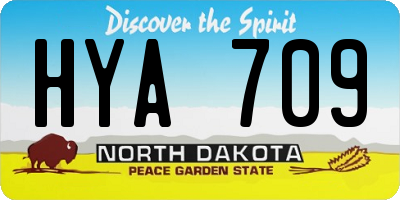 ND license plate HYA709