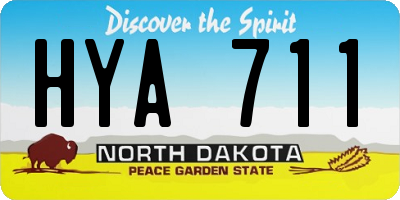 ND license plate HYA711