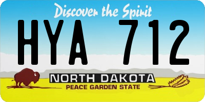 ND license plate HYA712