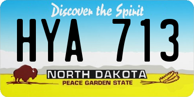 ND license plate HYA713