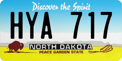 ND license plate HYA717
