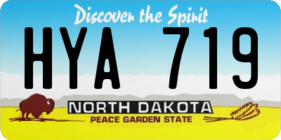 ND license plate HYA719