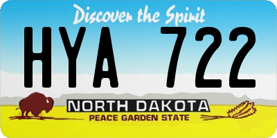 ND license plate HYA722
