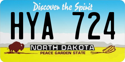 ND license plate HYA724