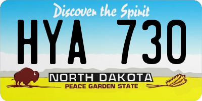 ND license plate HYA730