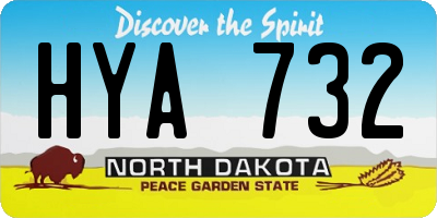 ND license plate HYA732