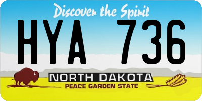 ND license plate HYA736