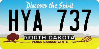 ND license plate HYA737
