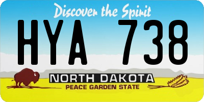 ND license plate HYA738