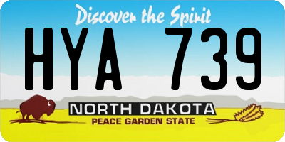 ND license plate HYA739