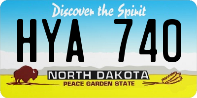 ND license plate HYA740